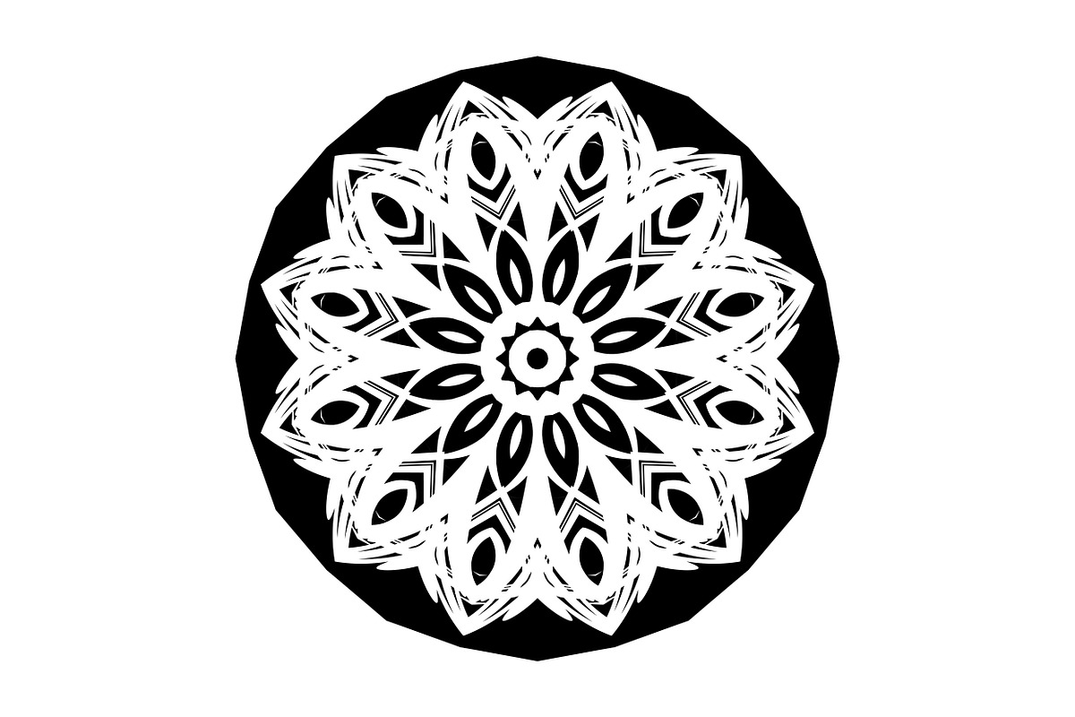 Black and White Mandala Patterns Set, a Decorative Illustration by NJ Himel (Photo 67 of 101)
