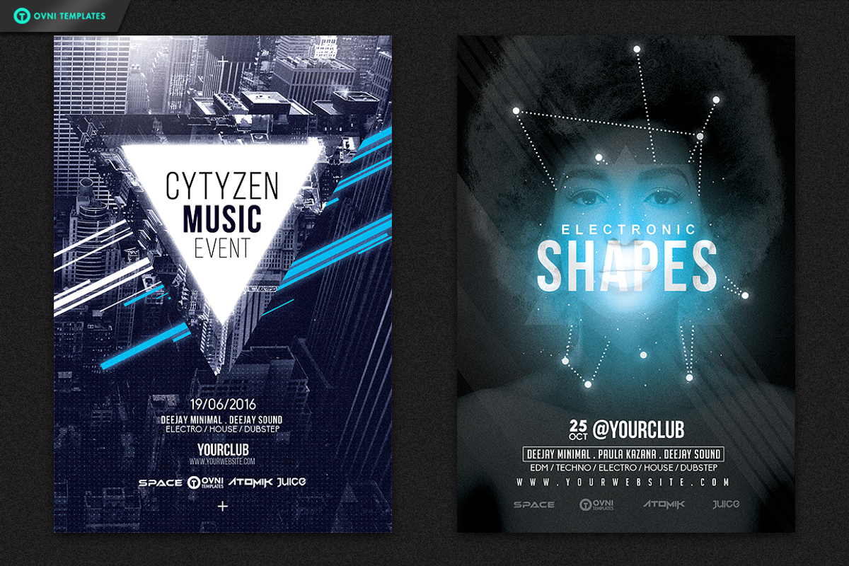18 MINIMAL Flyer Bundle, a Flyer Template by OVNI-TEMPLATES (Photo 10 of 10)