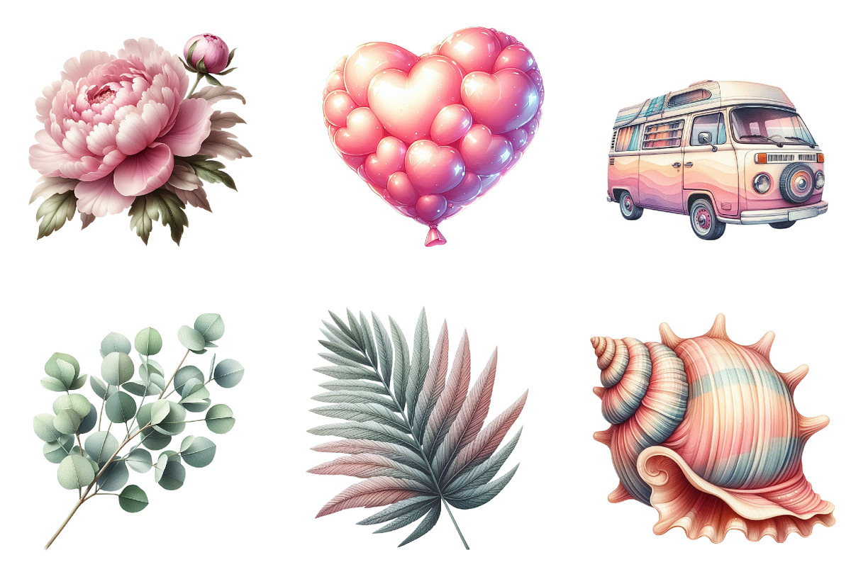 Love Summer Sublimation Clipart, a Graphic by CitraGraphics (Photo 2 of 4)