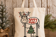 Funny Christmas 2027 Deer SVG Cricut, an Object Graphic by TanchaArt (Thumbnail 5 of 8)