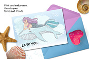 MERMAID IN LOVE, a Decorative Illustration by FARAWAYKINGDOM (Thumbnail 8 of 11)