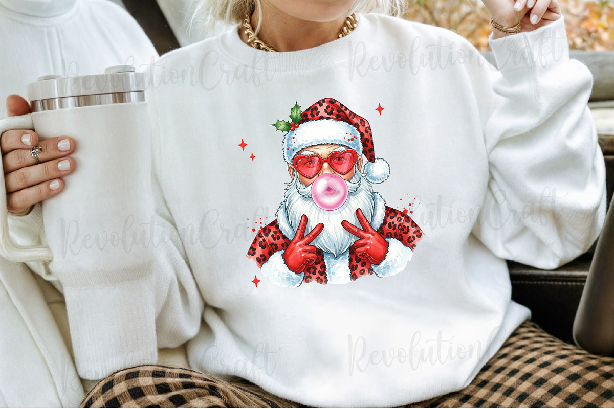 Christmas Santa Blowing Bubble Png, an Illustration by OK Design (Photo 2 of 4)