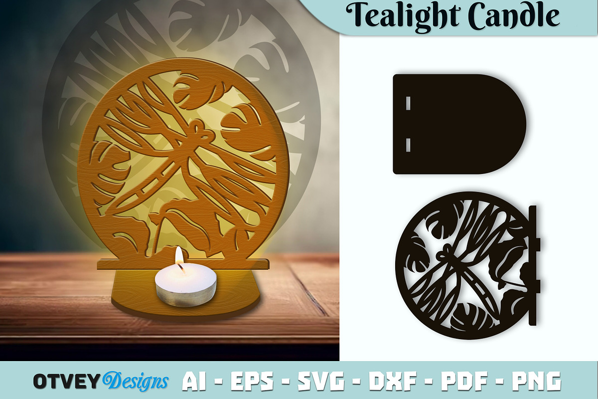 Dragonfly Tealight Candle Holder, an Object Graphic by OTVEY DESIGN (Photo 7 of 13)