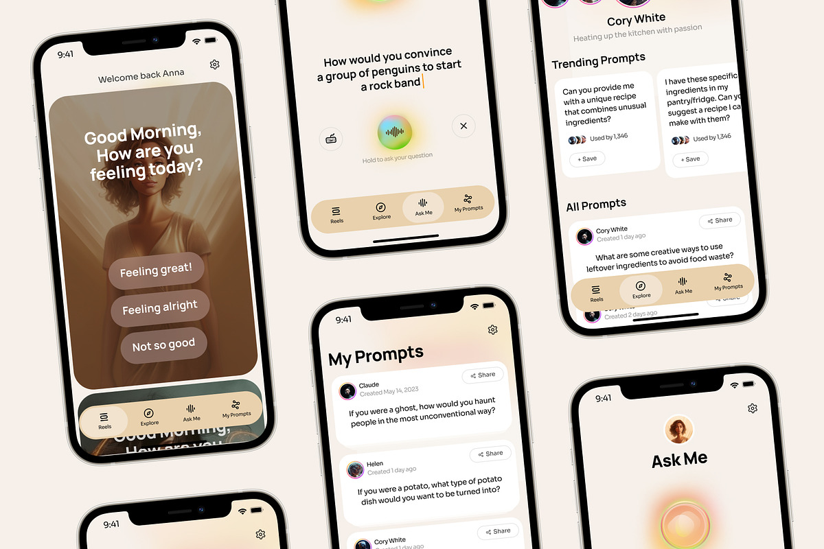 AI social network app template, an App Template by Munco Art & Design (Photo 4 of 4)