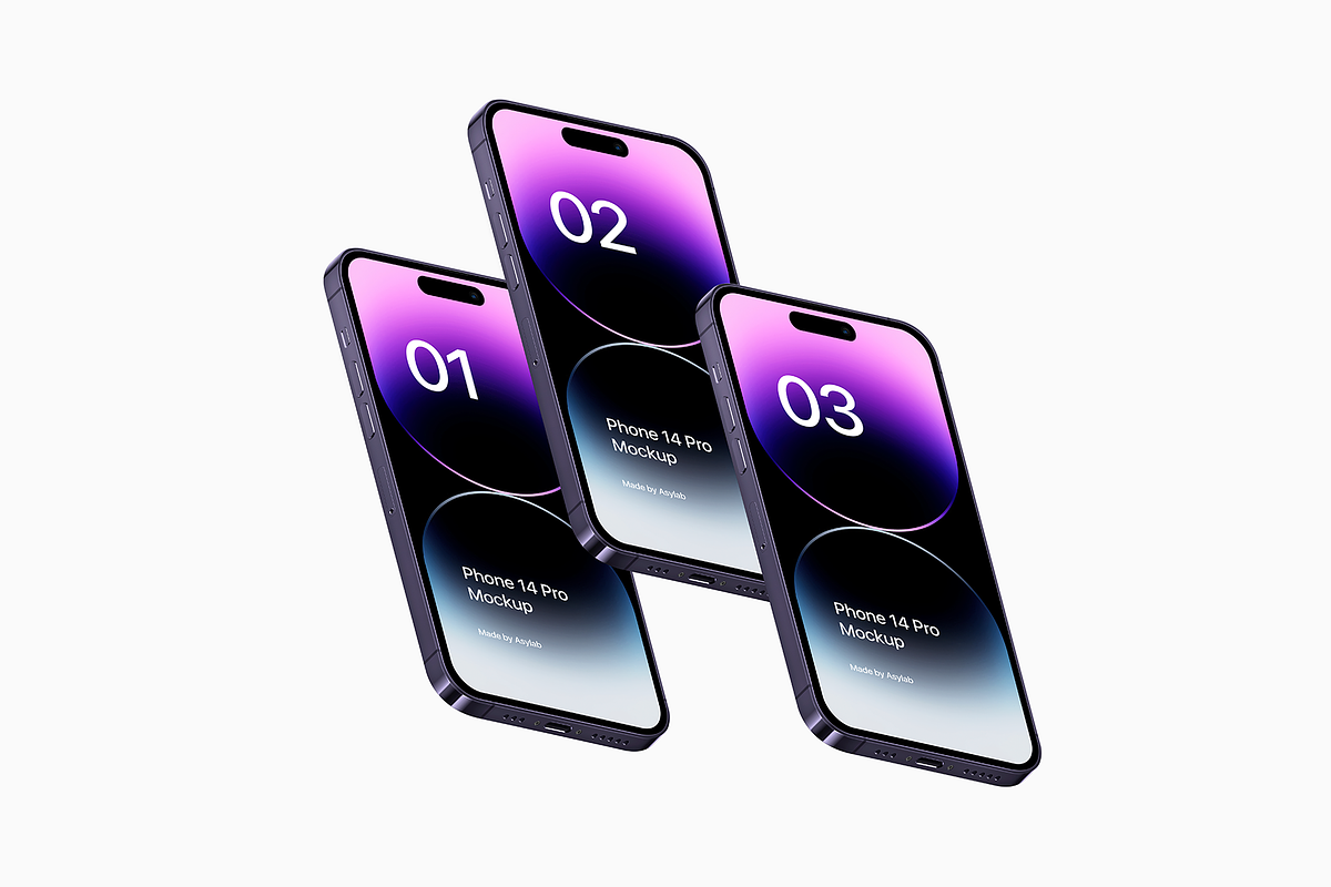 Phone 14 Pro - 21 Mockups Scenes, an iPhone Mockup by Asylab (Photo 22 of 35)
