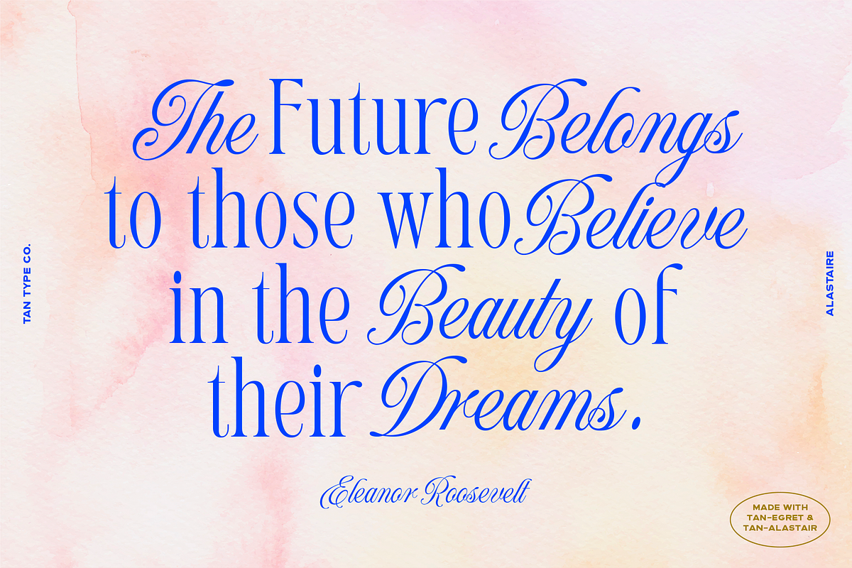TAN - ALASTAIRE, a Script Font by TanType (Photo 3 of 10)