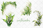 Lily of the Valley Floral clipart, a Decorative Illustration by LeCoqDesign (Thumbnail 2 of 5)