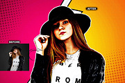 Comic Blast Halftone FX Ps Action, an Action Add-On by Studio Retouch (Thumbnail 6 of 11)