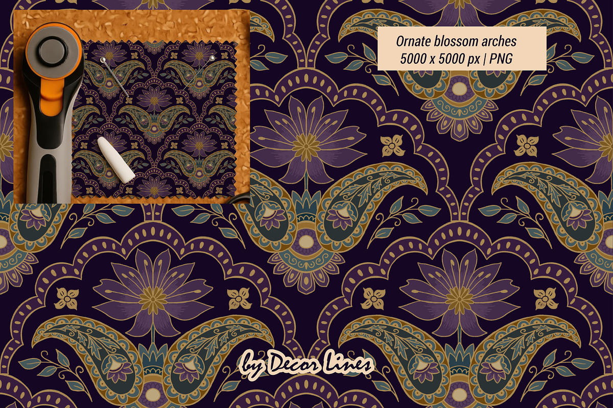 Midnight Saffron, a Decorative Illustration by Decor Lines (Photo 4 of 10)