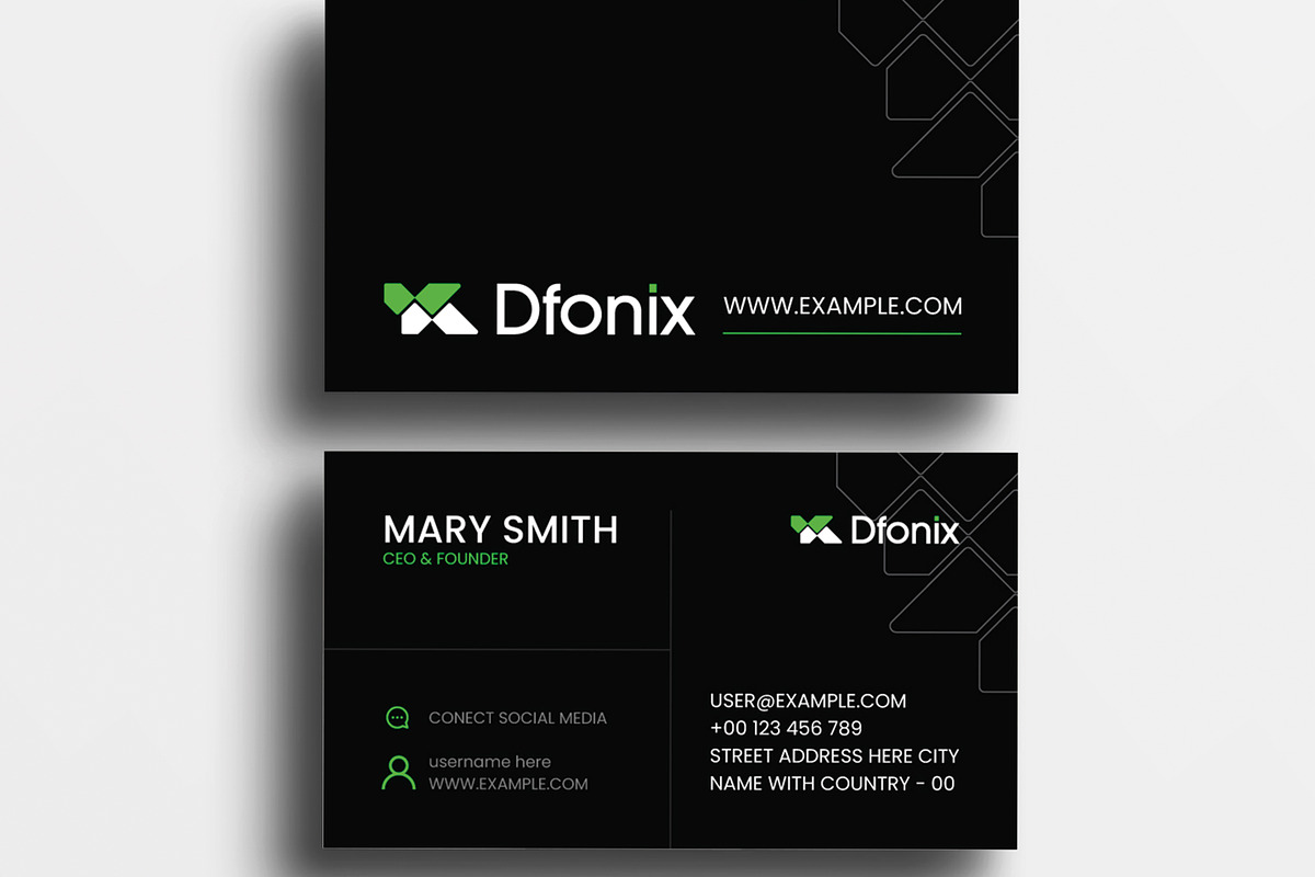 Sleek Modern Business Card Template, a Business Card Template by MightyDesign (Photo 3 of 6)