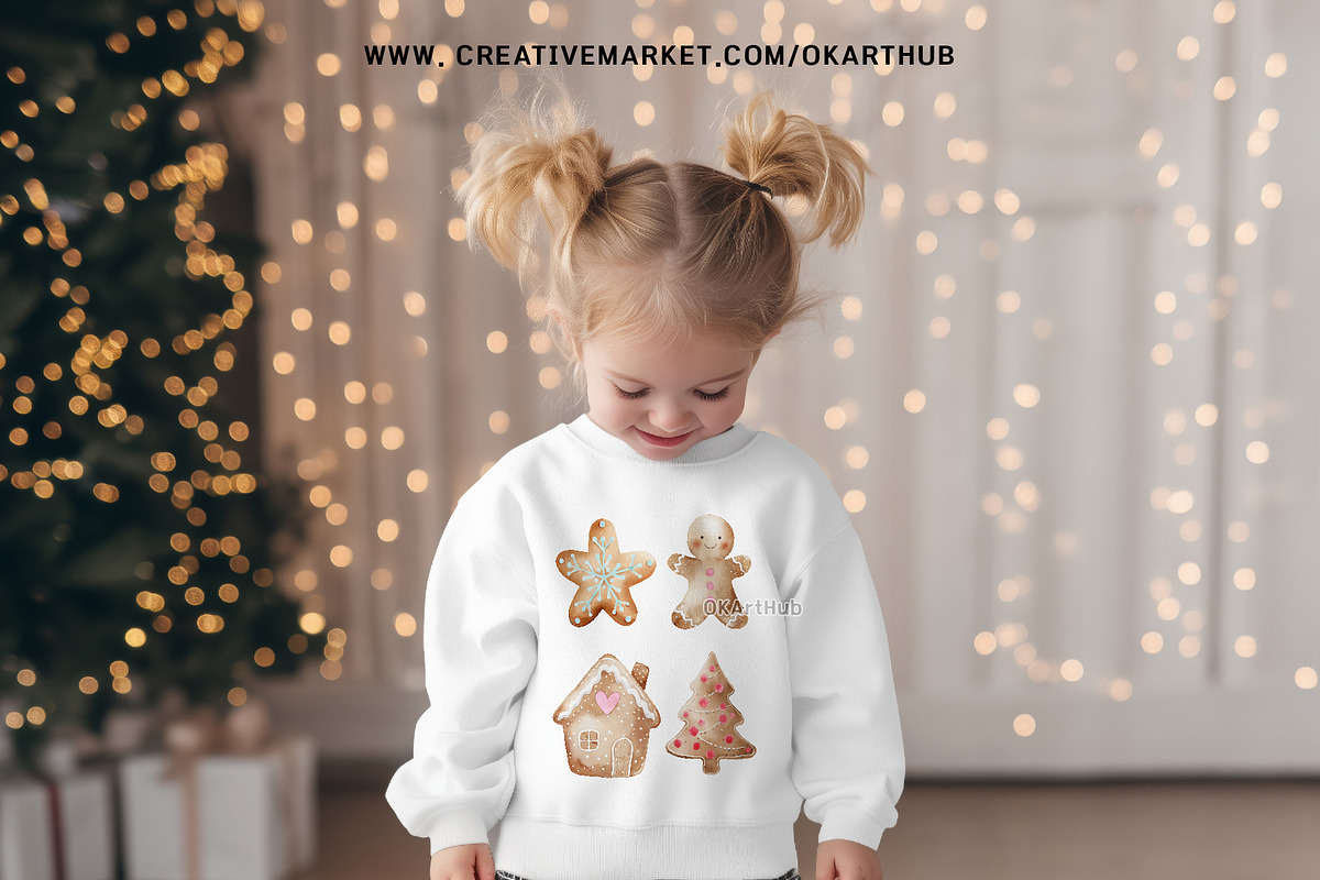 Watercolor Christmas – Santa, Elves, a Seasonal Illustration by OKArtHub (Photo 9 of 12)