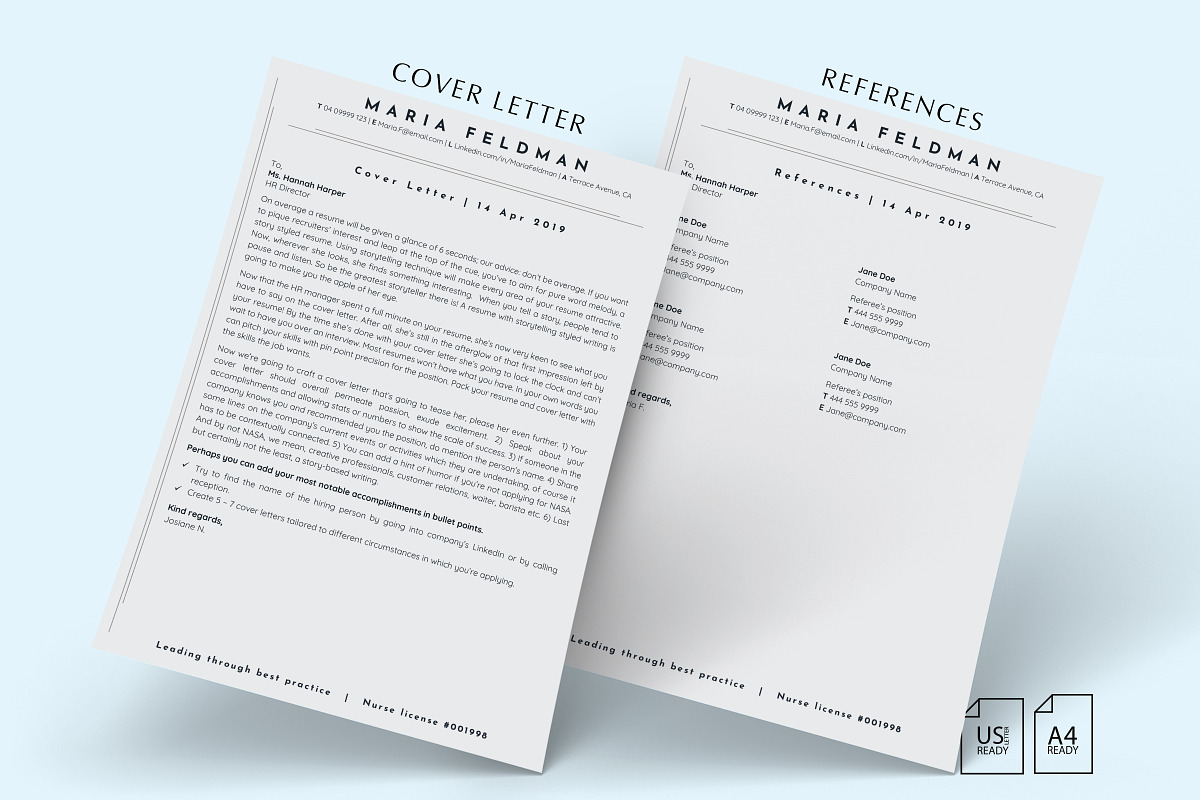Registered Nurse CV Word, Pages, Doc, a Resume Template by Career Canvas (Photo 4 of 11)