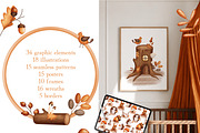 Cozy Autumn - baby clipart & pattern, a Seasonal Illustration by Linerisyart (Thumbnail 2 of 16)
