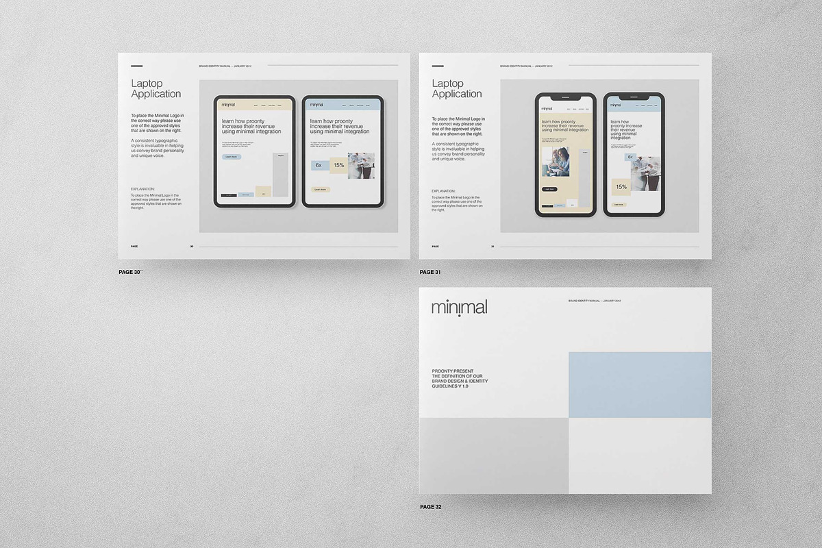 Minimalist brand guidelines, a Brochure Template by Proonty (Photo 9 of 9)