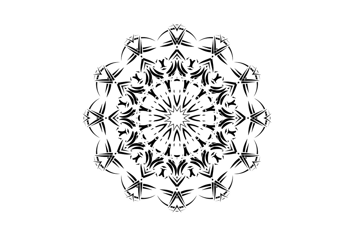 Modern Black and White Mandala Pack, a Decorative Illustration by NJ Himel (Photo 75 of 101)
