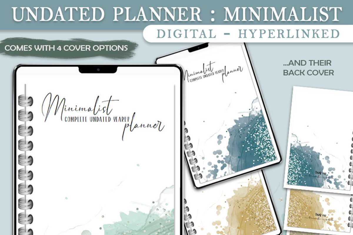 Undated Minimalistic Digital Planner, a Stationery Template by Brenda Avila Designs (Photo 2 of 4)