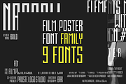 Film Poster Family | 9 Fonts, a Sans Serif Font by Fontsphere (Thumbnail 1 of 7)