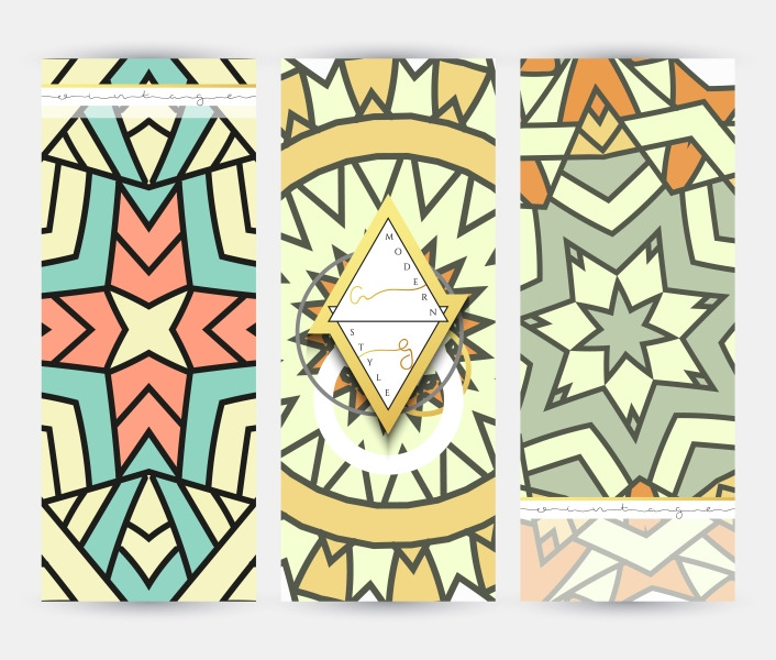 Flyer design geometric patterns, a Decorative Illustration by Vectorist