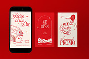 Seafood Instagram Set, a Social Media Template by graphicook (Thumbnail 3 of 3)