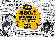 Sketchnotes Illustration Toolkit v3, a Work Illustration by NatBurger (Thumbnail 1 of 4)