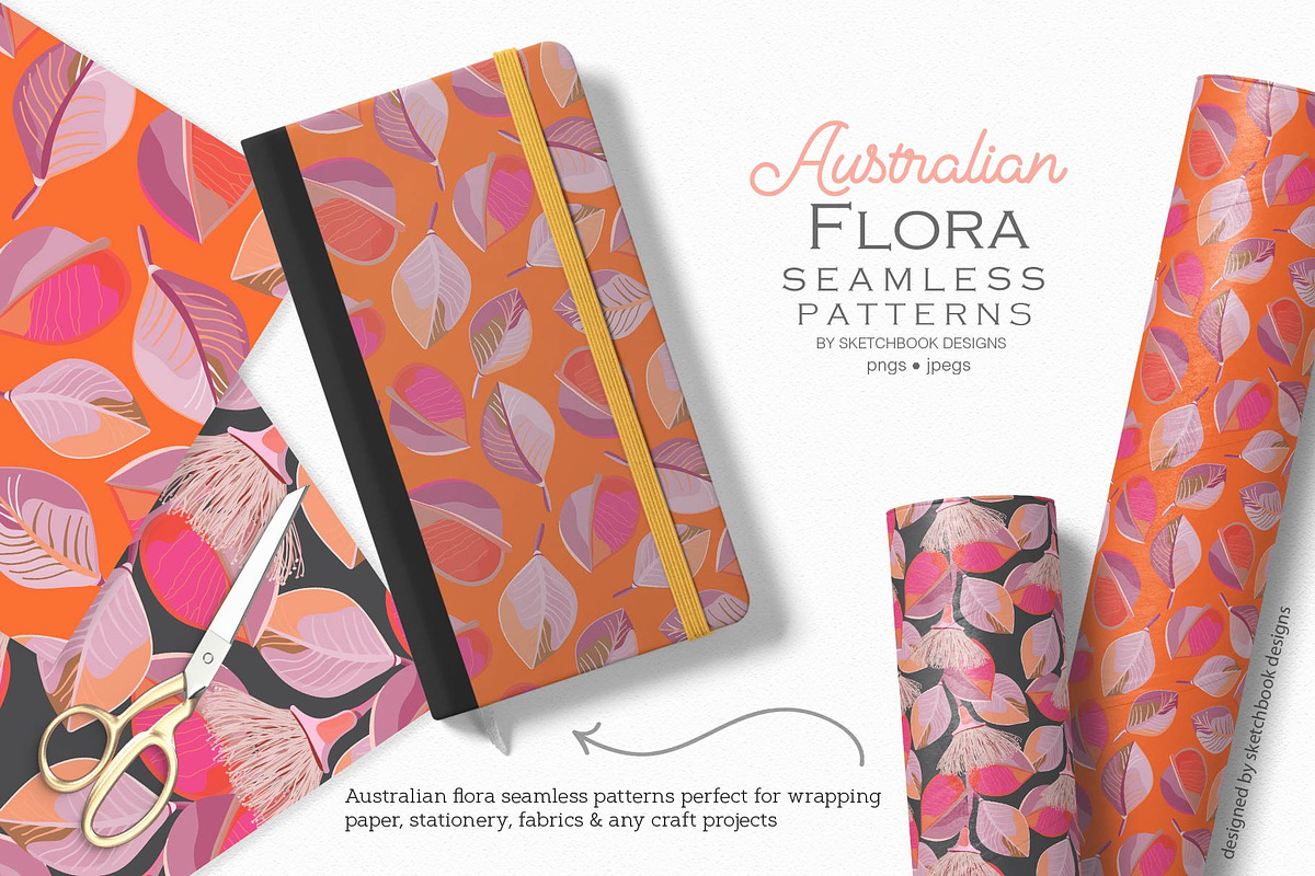 Australian Flora Seamless Patterns, a Pattern Graphic by Sketchbook Designs (Photo 5 of 10)