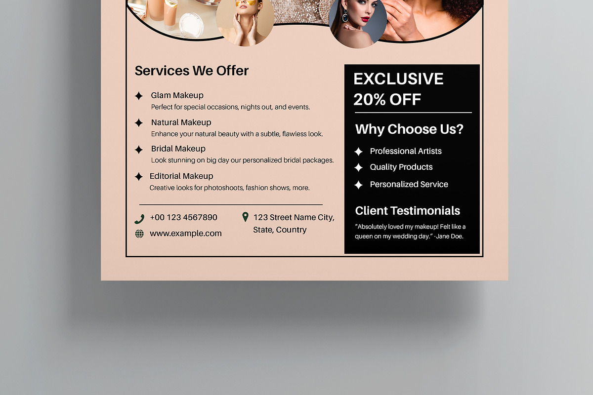 Makeup Flyer Template, a Flyer Template by MightyDesign (Photo 3 of 8)
