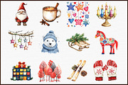 Nordic Christmas Clipart, an Illustration by Sublimation Artist (Thumbnail 3 of 6)