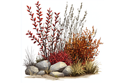 Prompt Watercolor Bushes Clipart, a Decorative Illustration by Creative design (Thumbnail 6 of 7)