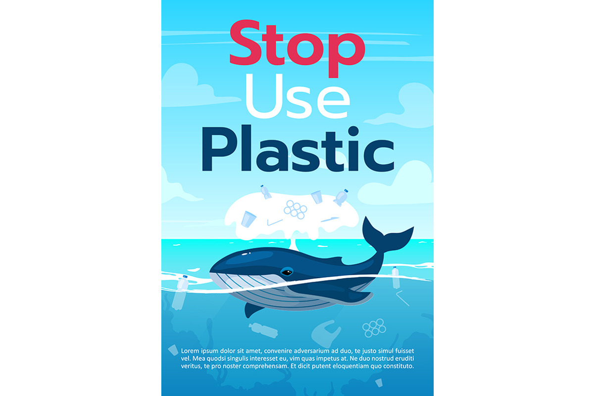 Stop using plastic brochure template, a Poster Template by IMG visuals ...