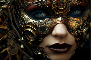 Mysterious Steampunk eye face, a Person Photo by Ylivdesign