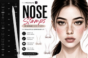 Realistic Nose Stamps for Procreate, a Brush Add-On by sundrameda (Thumbnail 1 of 3)