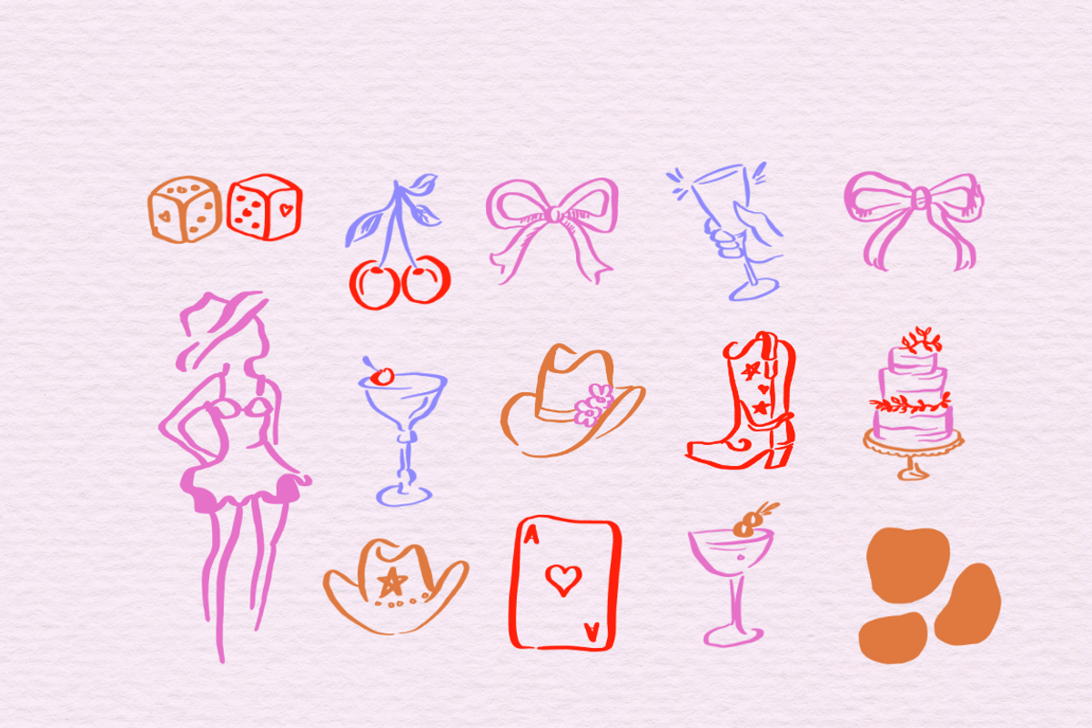 Cowgirls and cocktails clipart, an Outline Icon by Invite to Clipart (Photo 2 of 4)
