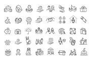 Charity and volunteering icon set, an Outline Icon by Tettygreen (Thumbnail 2 of 2)