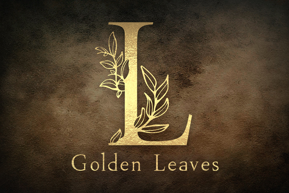 Golden Leaves - floral font