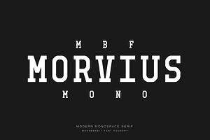 MBF Morvius Mono - modern serif font