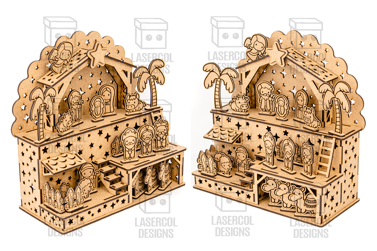 Nativity Scene Laser Cut Files, a Graphic by Lasercoldesigns (Photo 2 of 4)