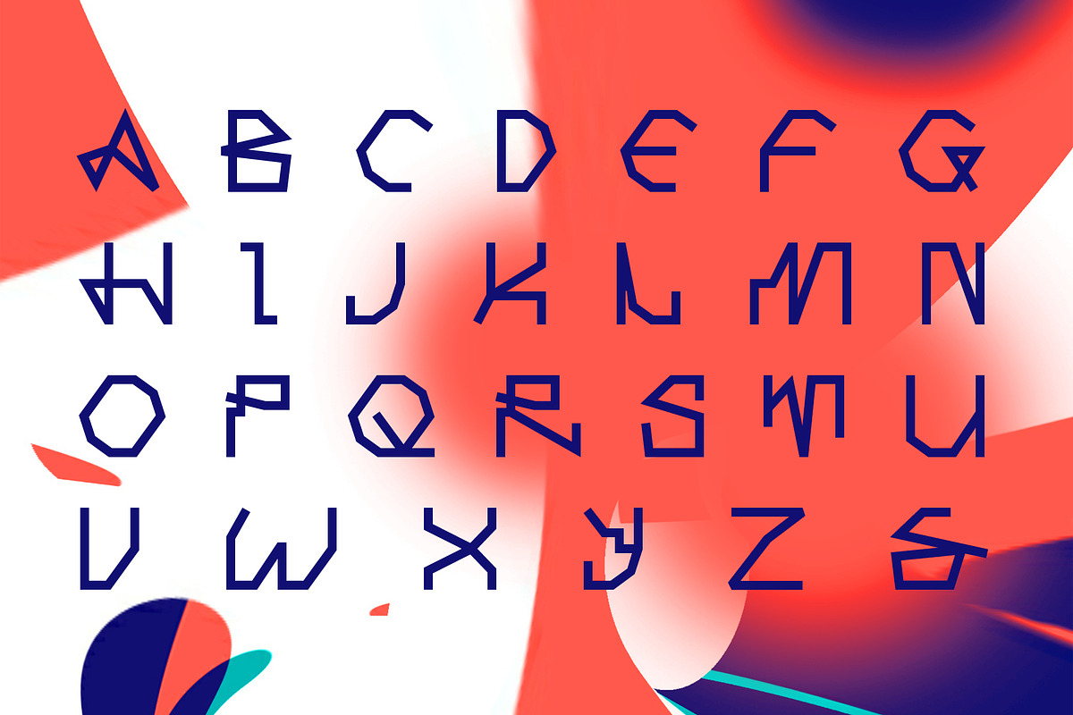 Computer line decorative font., a Font by VyacheslavKolb (Photo 2 of 5)