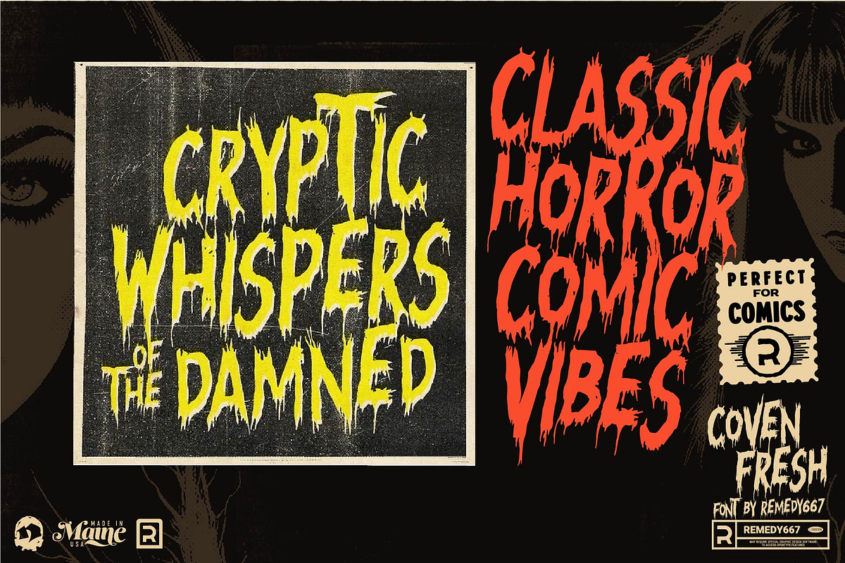 Coven Fresh - Horror Font, a Handwritten Font by Remedy667 (Photo 4 of 7)