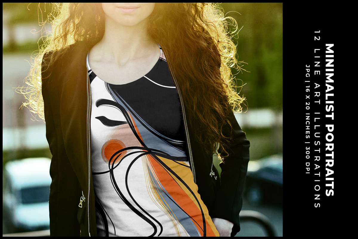 Minimalist Portraits, a Decorative Illustration by Digital Art Creations (Photo 7 of 8)