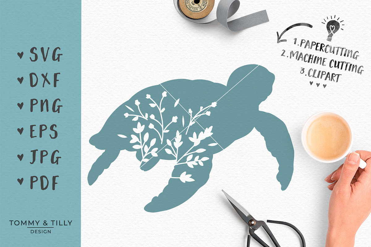 Turtle Silhouette - SVG & Clipart, an Object Graphic by Tommy & Tilly Design (Photo 1 of 4)