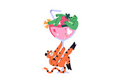 Party animals celebrate holiday set, an Animal Illustration by PaperTrident (Thumbnail 10 of 22)