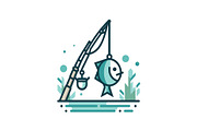 Minimal Fishing Rod Icon Vector Set, an Object Graphic by yasushie (Thumbnail 8 of 16)