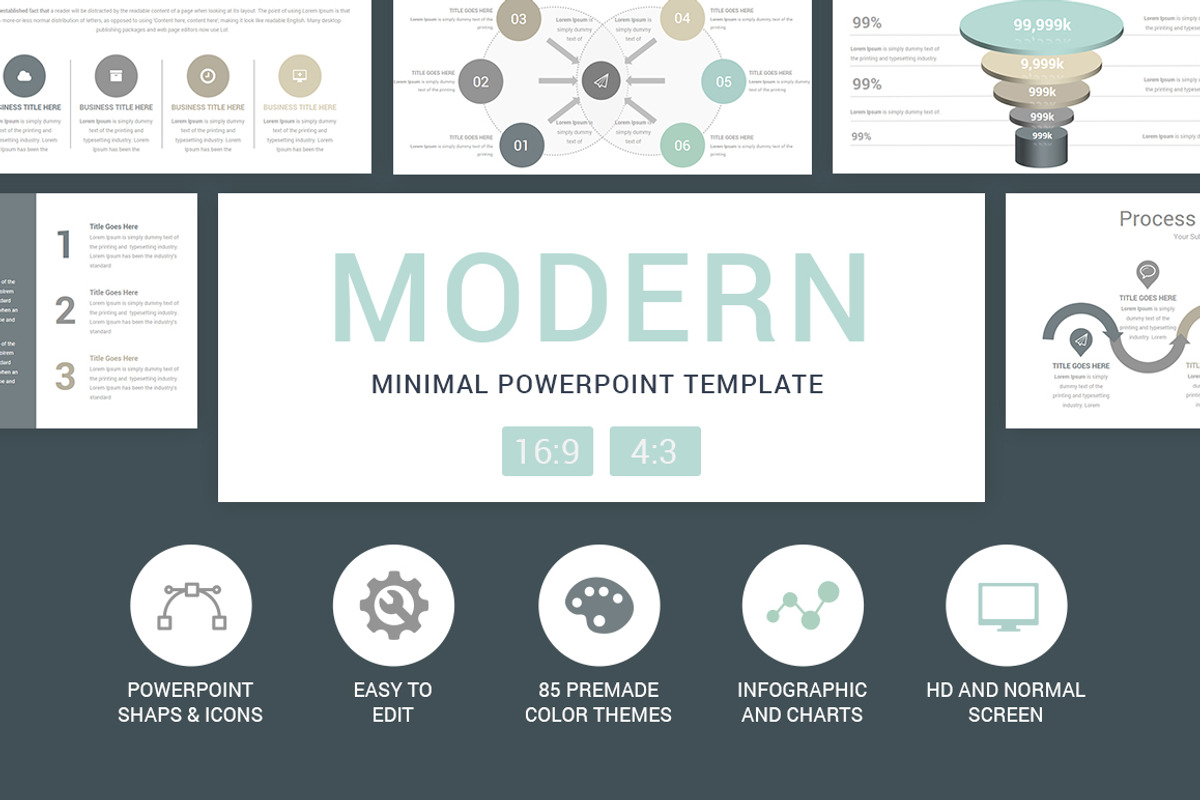 Modern Minimal PowerPoint Template, a Presentation Template by SlideArt (Photo 2 of 22)
