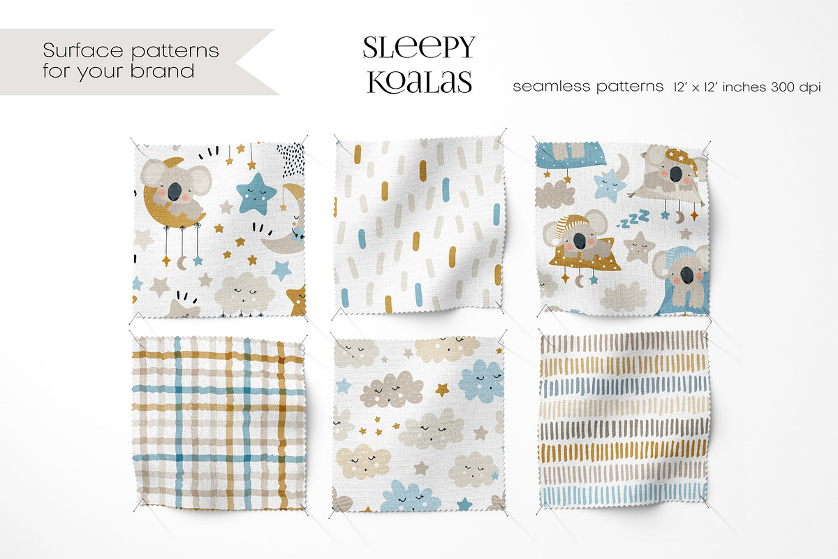 Sleepy Koalas – Pattern Collection, a Pattern Graphic by PROTEA Watercolor Studio (Photo 3 of 10)