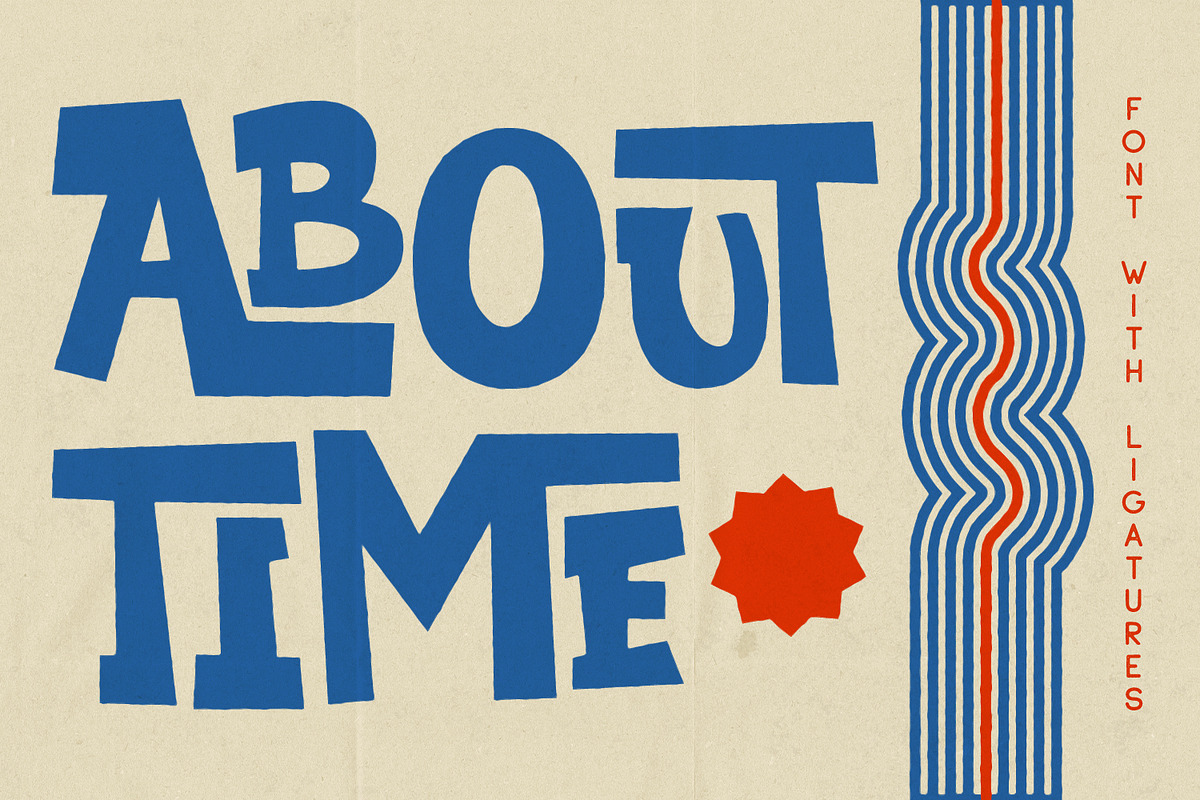 About Time - Bold Display font, a Serif Font by arausidp (Photo 1 of 5)
