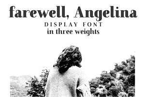 Farewell Angelina Display Serif Font