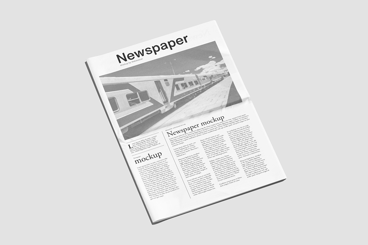 Newspaper Mockup, a Books & Magazine Mockup by WebAndCat (Photo 11 of 13)