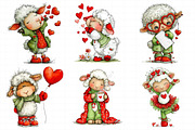Valentines Quirky Winter Sheep Clipa, an Illustration by Daily.Designs (Thumbnail 6 of 8)