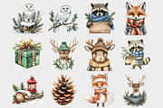 Festive Woodland Clipart, a Seasonal Illustration by Design Market (Thumbnail 3 of 5)