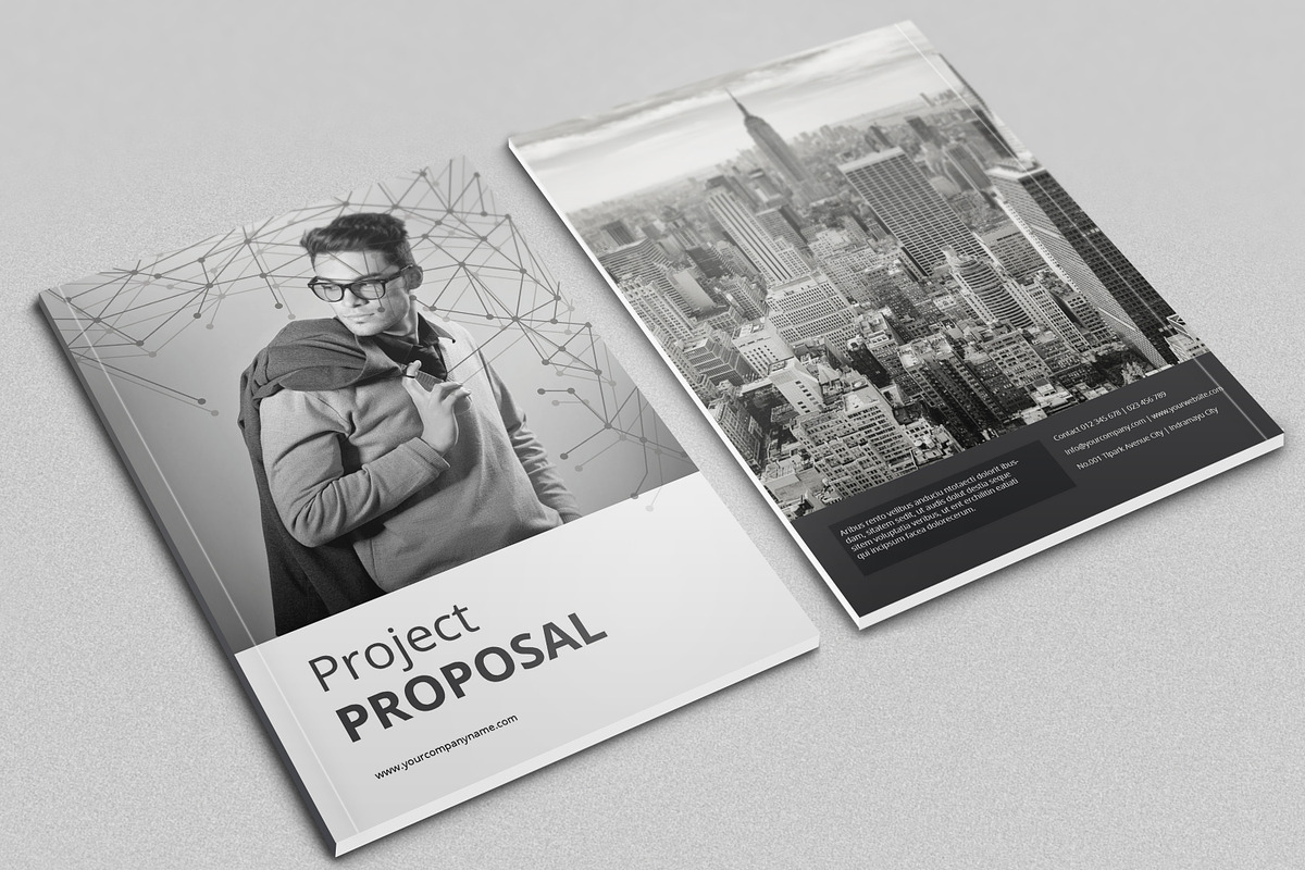 Black And White Proposal Project, a Brochure Template by feydesign (Photo 1 of 16)